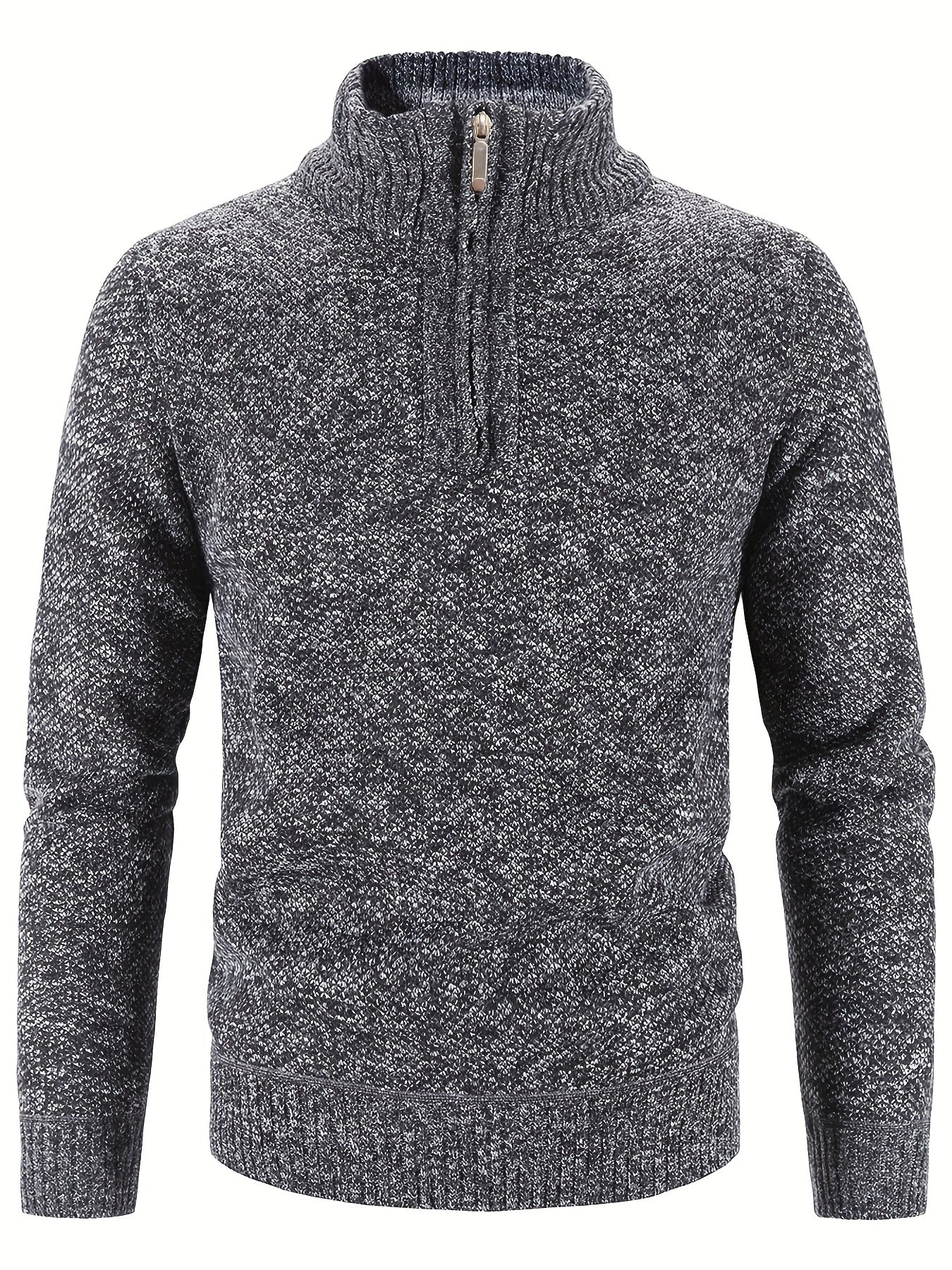 Erik - Lässiger Thermopullover mit halbem Reißverschluss