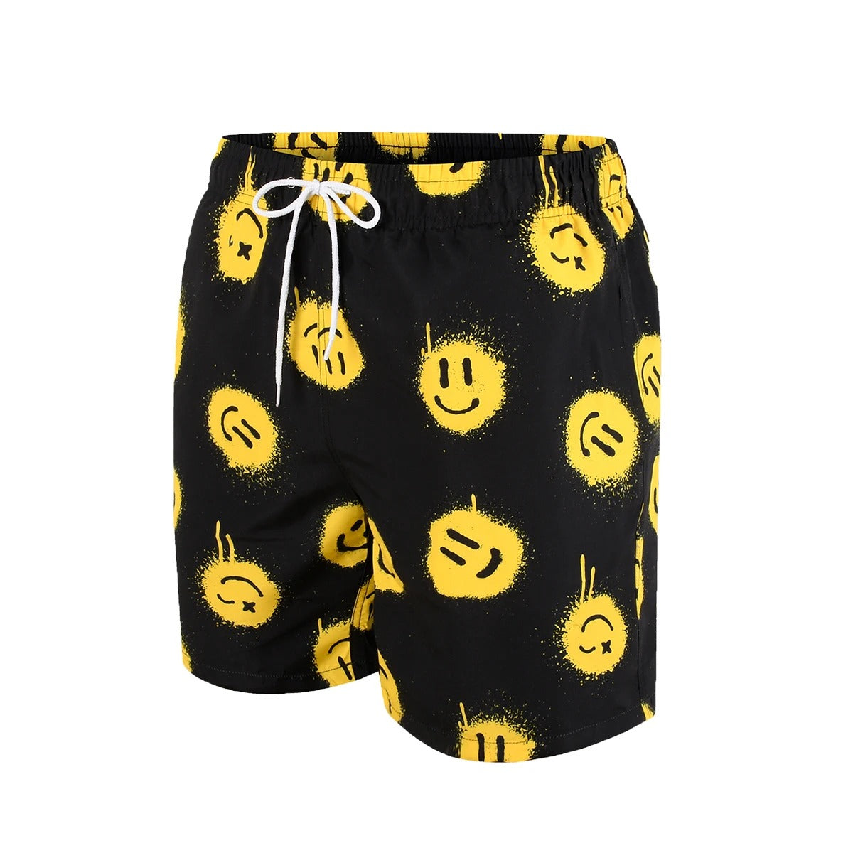 Didi - Schwarze Herren-Badehose mit Emoji-Print