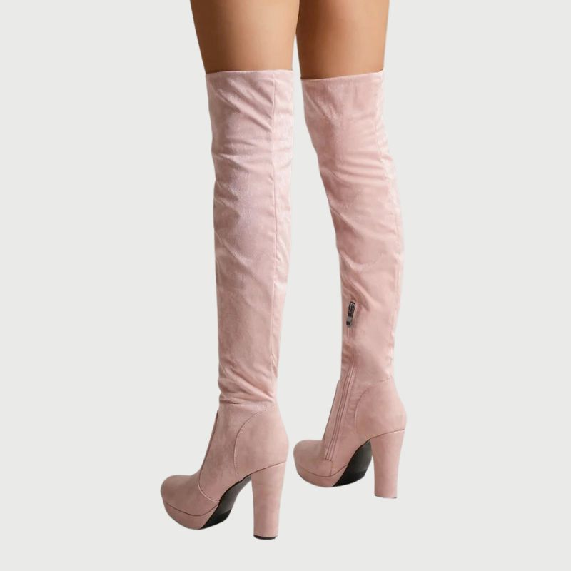 Elegante Overknee-Stiefel mit Blockabsatz - Valerie