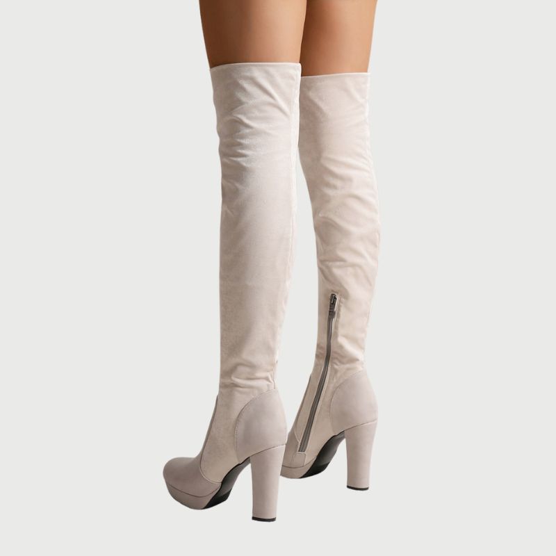 Elegante Overknee-Stiefel mit Blockabsatz - Valerie