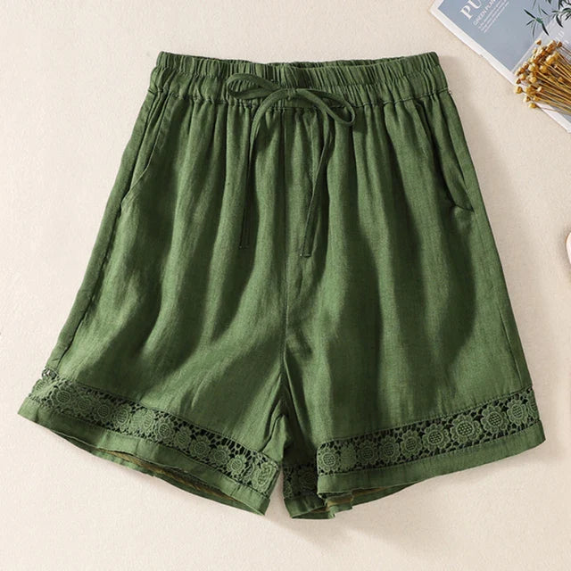 Sommerliche Shorts aus Baumwolle und Leinen - Carolina