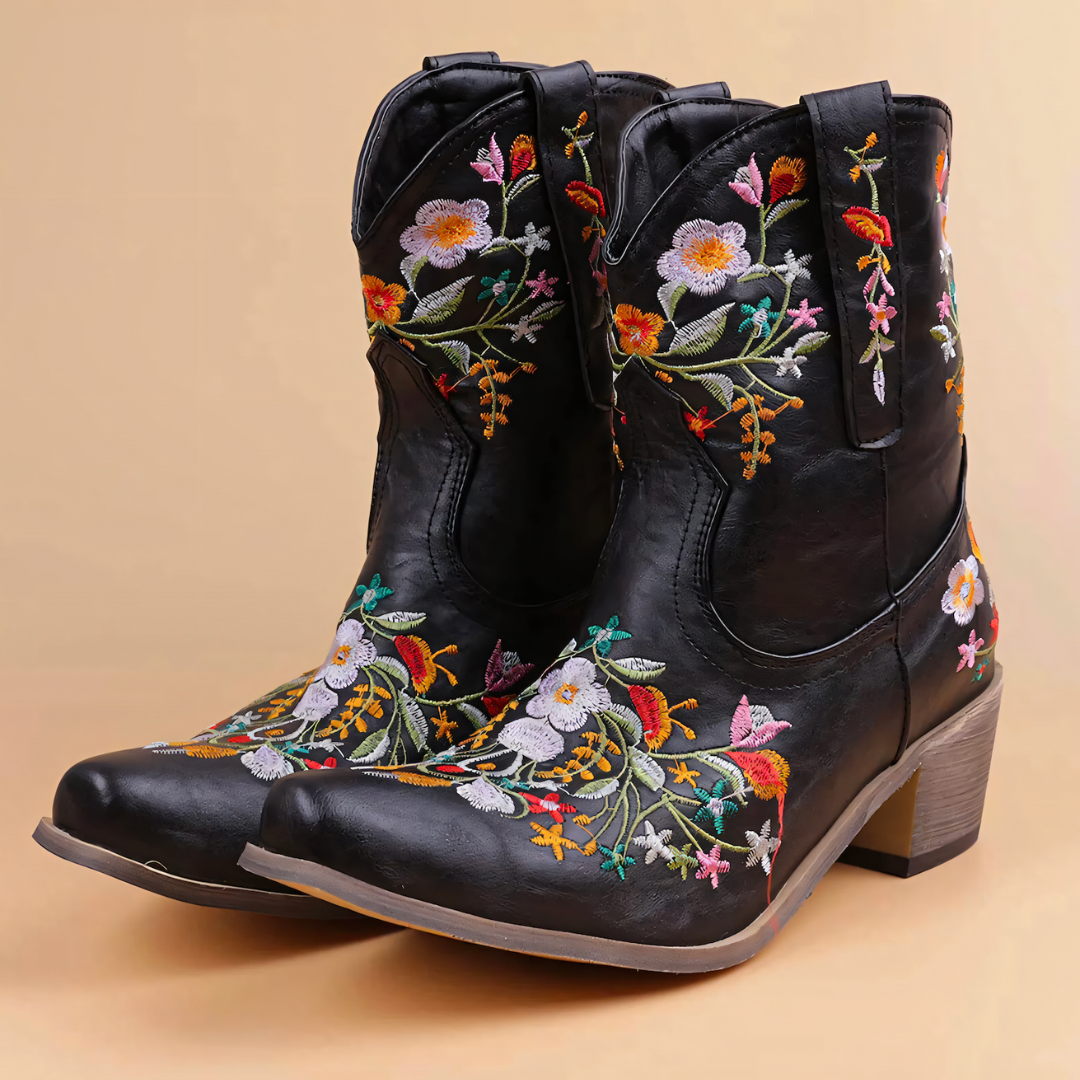 Wetterfeste Vintage-Cowgirl-Stiefel - Juniper