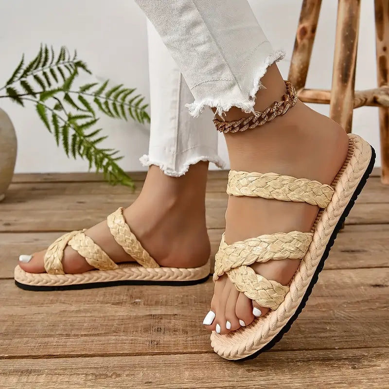 Slip On Plattform gewebt Crisscross Bands Dias - Delilah