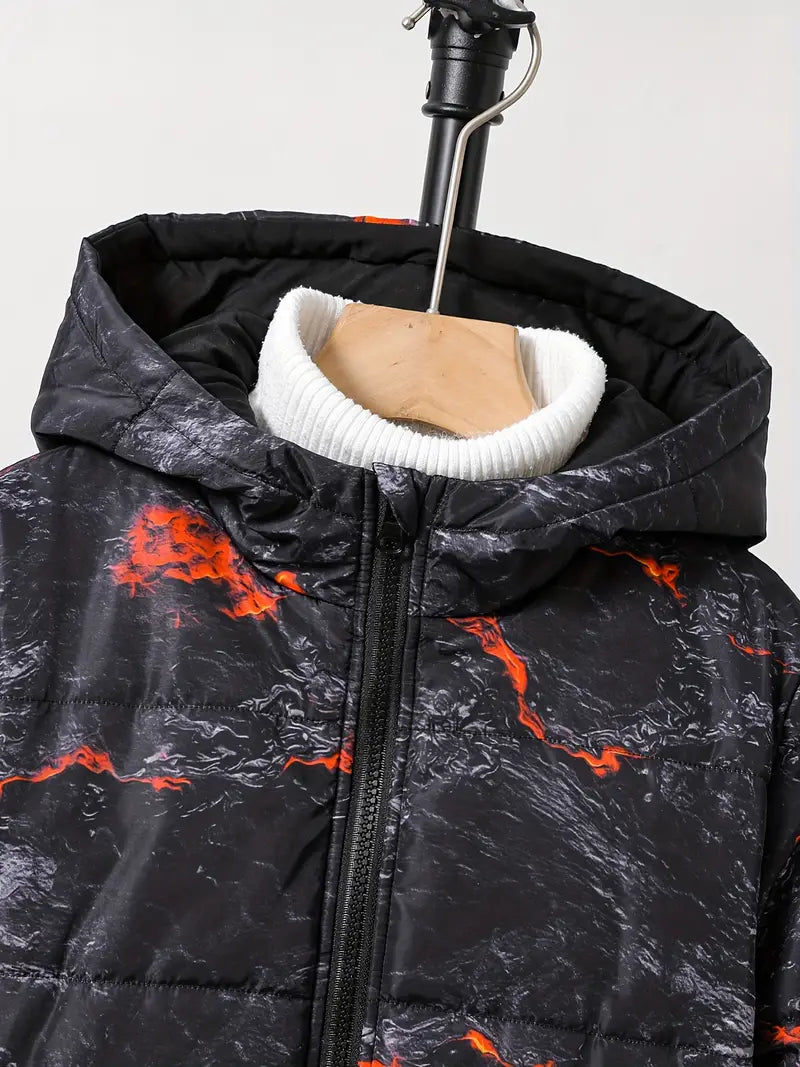 Fabian - Winterjacke im Volcano-Print-Stil für Jungen