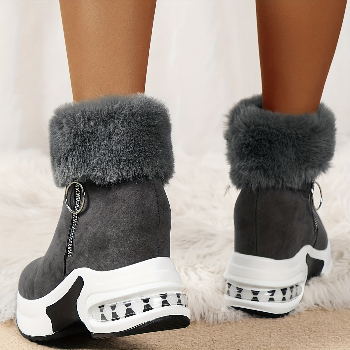 Sophia - Ultimativer Komfort Fleece-Winterstiefel mit Seitenreißverschluss