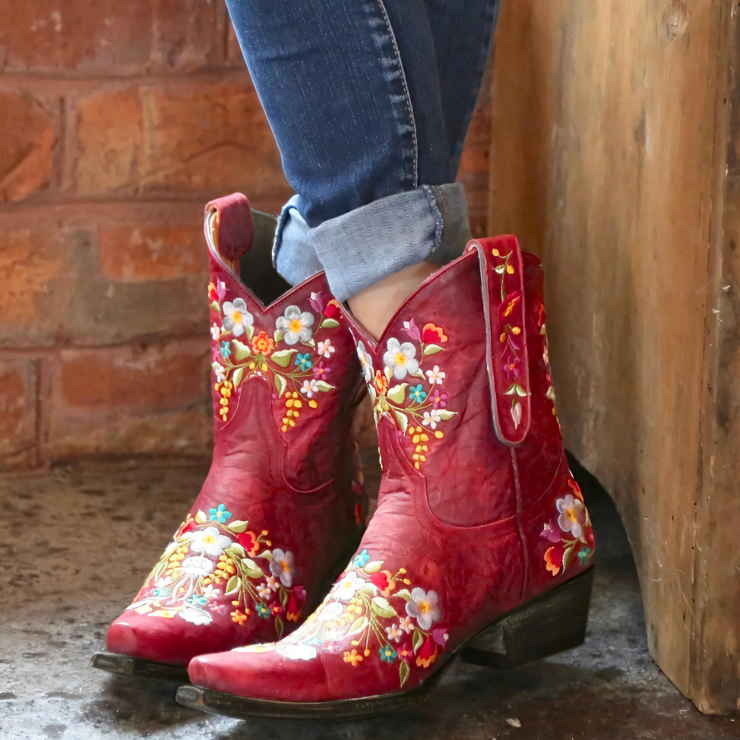 Wetterfeste Vintage-Cowgirl-Stiefel - Juniper