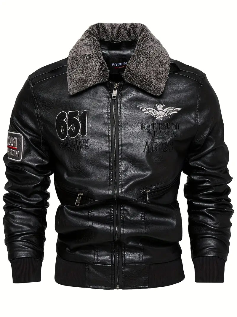 Oliver - Herren Retro PU Bomberjacke