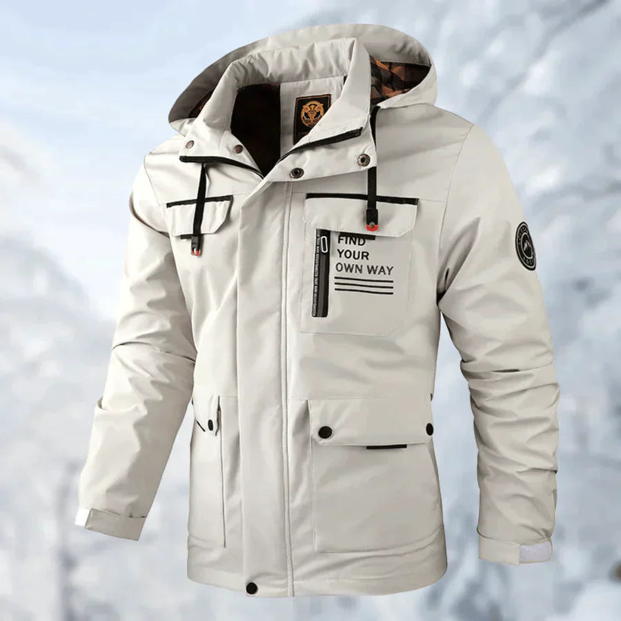 Alaska - Jacket Wind und Wasserdichte Winterjacke Weiß Vorderseite