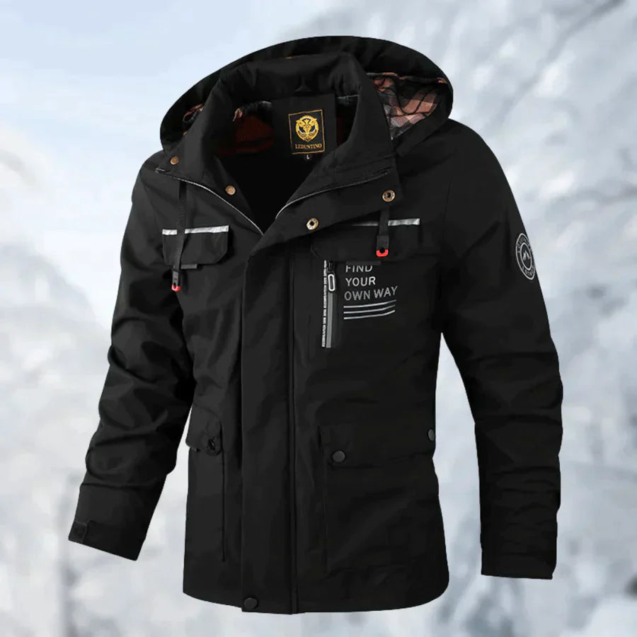 Alaska - Jacket Wind und Wasserdichte Winterjacke schwarz Vorderseite