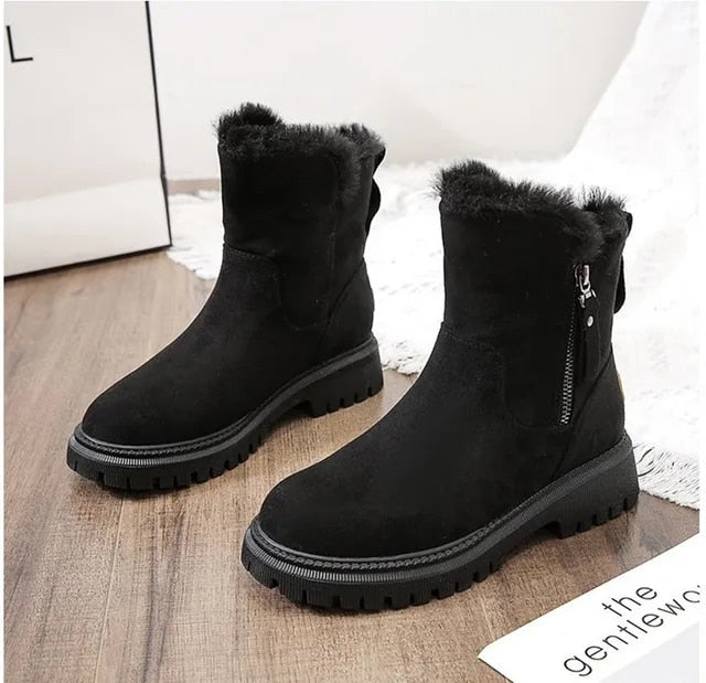 Zara – Mittellange Damen-Winterstiefel mit Kunstpelz