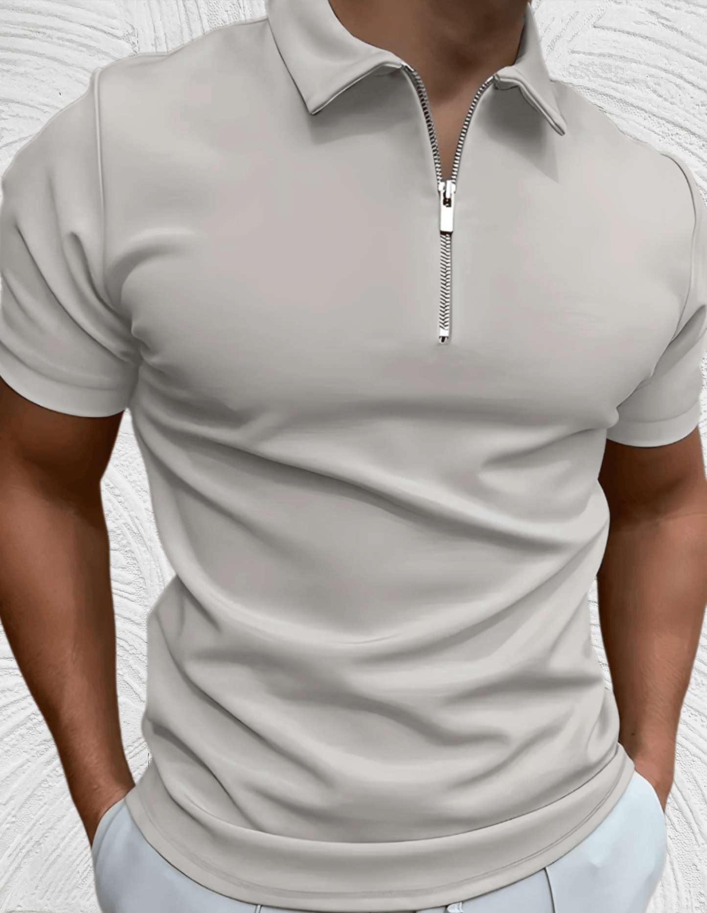 Gut sitzendes Herren-Poloshirt mit Reißverschluss - Bertram