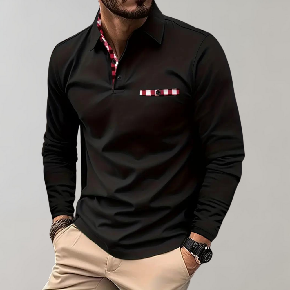 Langarm-Poloshirt für Männer - Lars