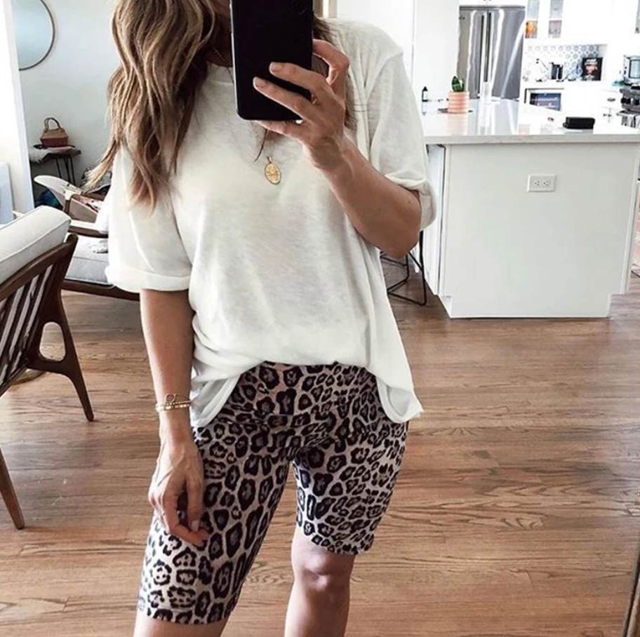 Radlerhose mit Animal-Print - Shaylen