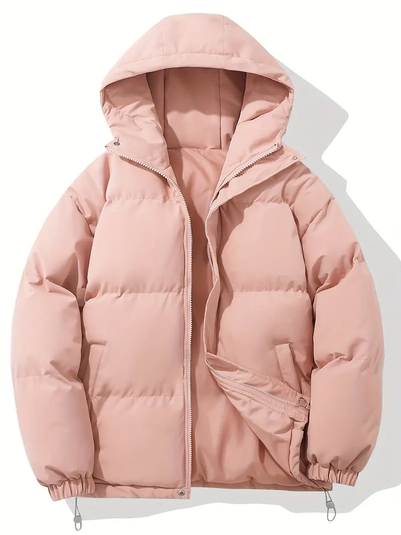 Emerson - Klassisches Design Warme Kapuzenjacke rosa vorderseite