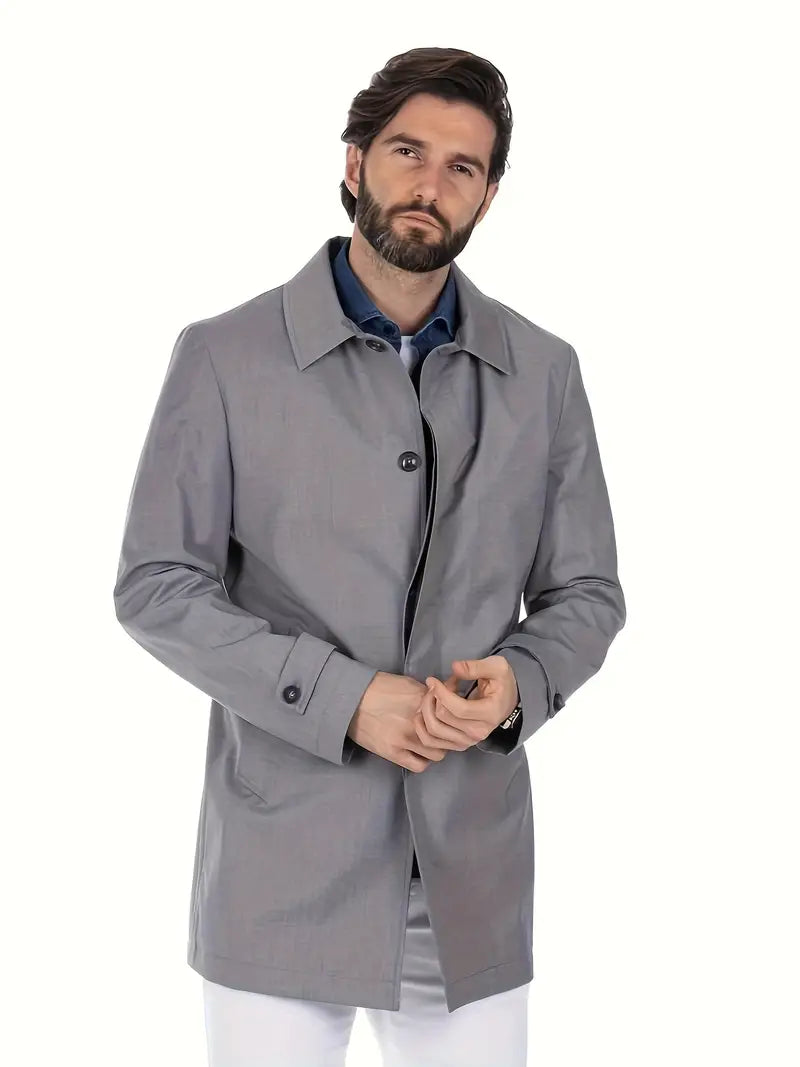 Eleganter einreihiger Trenchcoat für Herren - Garrison