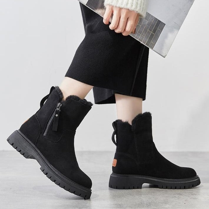 Zara – Mittellange Damen-Winterstiefel mit Kunstpelz