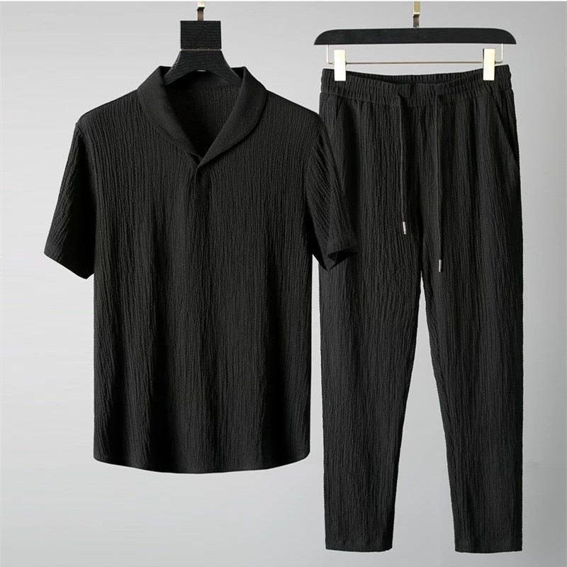 Baumwolle Polo & Pantalon Set - Xaver