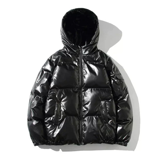 Winddichte metallische Winter-Pufferjacke - Dan