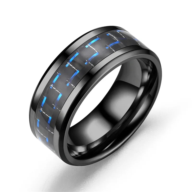 Edelstahlring mit Carbonfaser-Inlay - Edgar