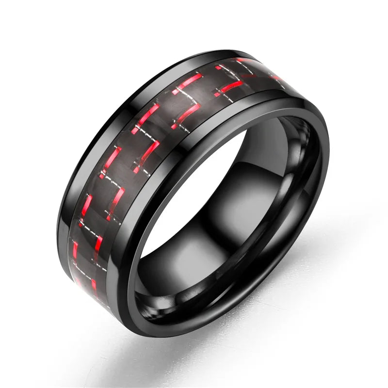 Edelstahlring mit Carbonfaser-Inlay - Edgar