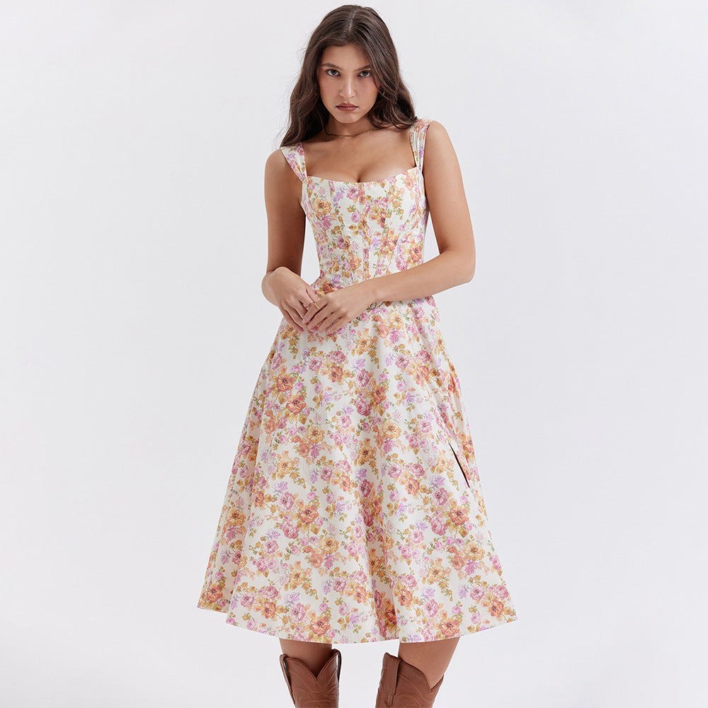 Hochgeschlitztes Korsettkleid für Damen für Frühling und Sommer - Vista