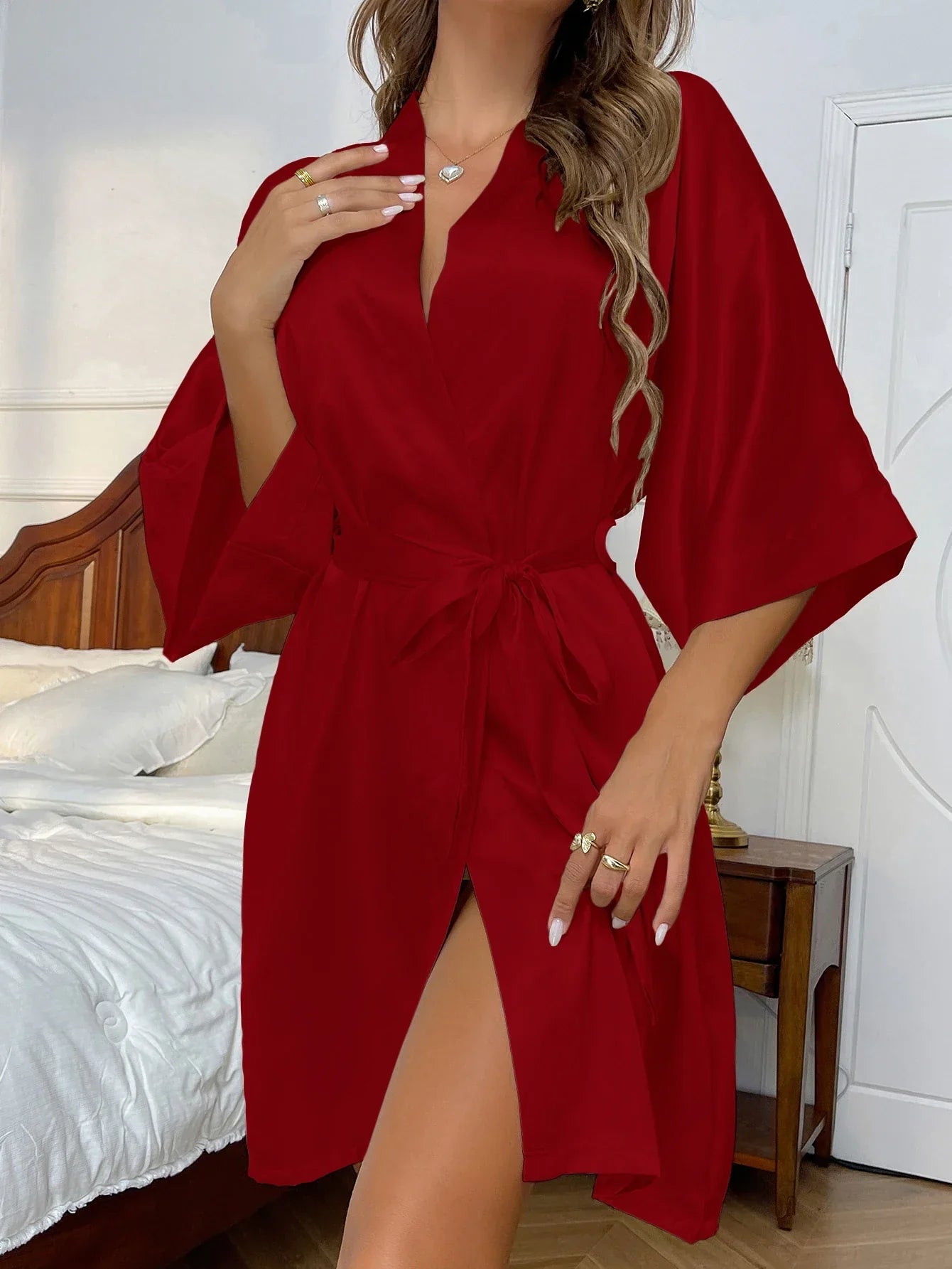 Luxuriöser Satin-Kimono für Damen - Hanna