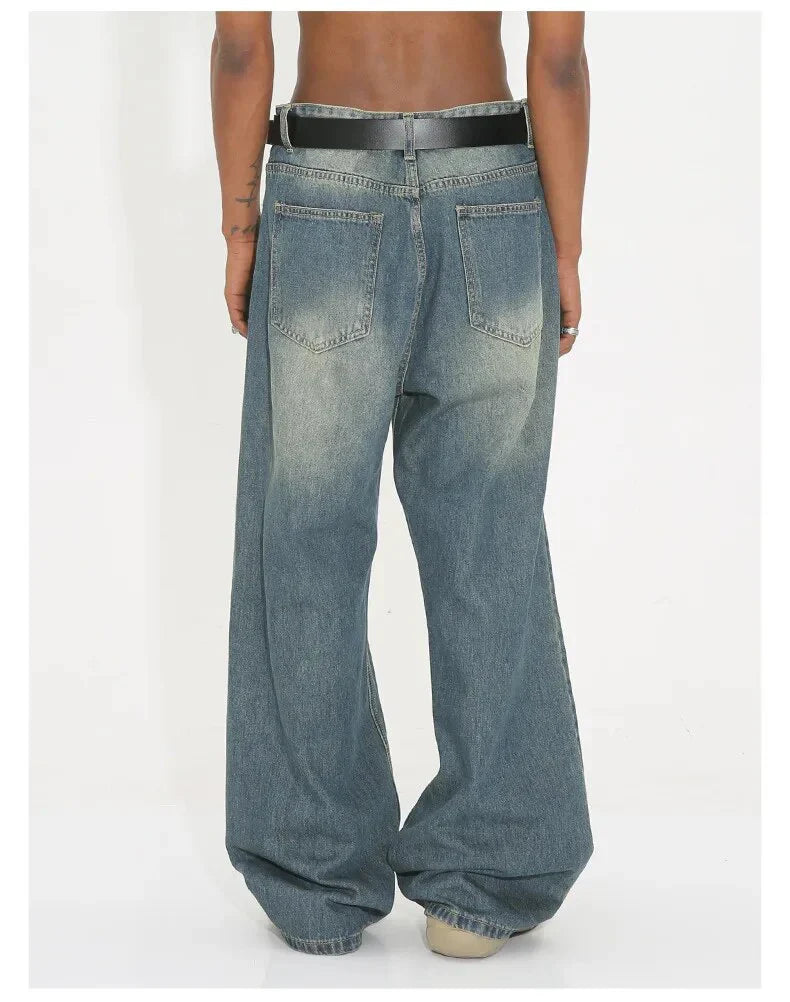 Gewaschene retro weite jeans - Oliver