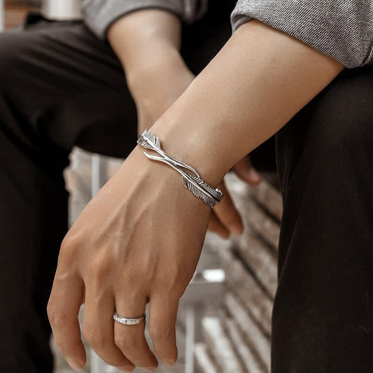 Sterling Feder Manschette Armband - Clemens