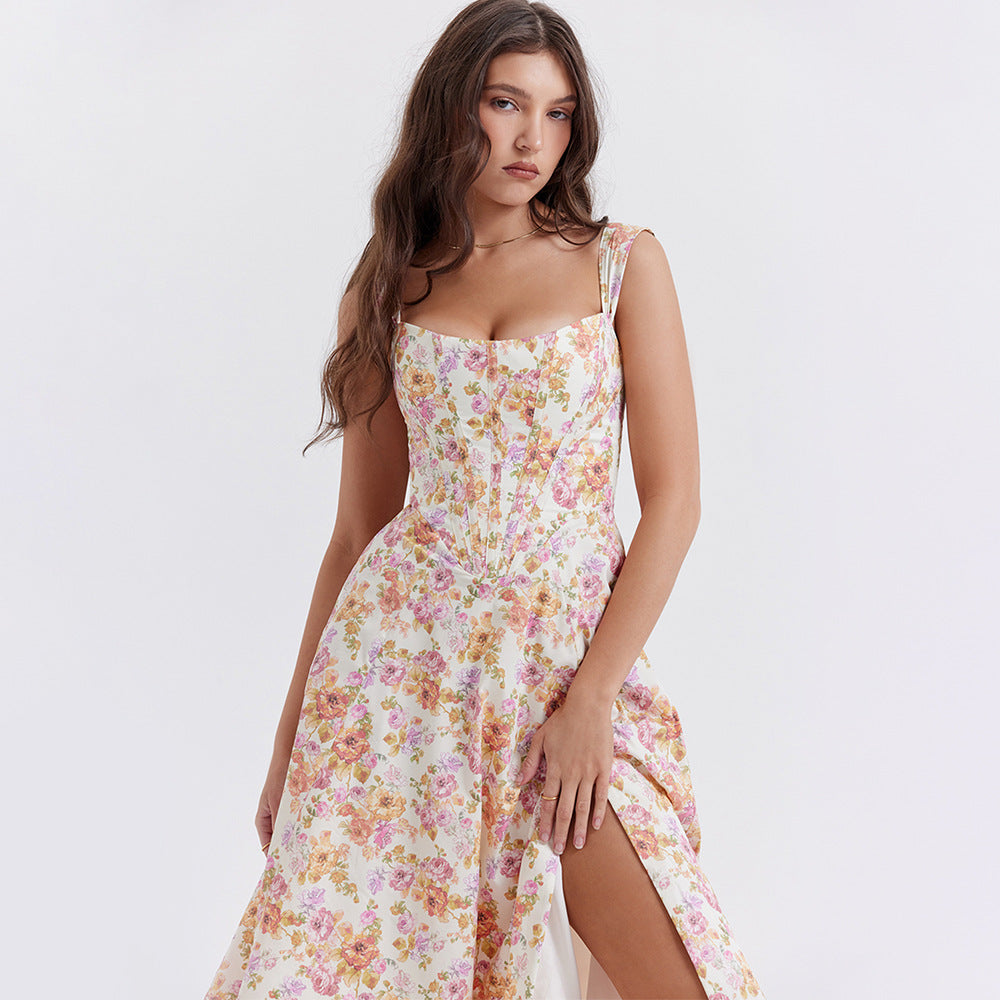 Hochgeschlitztes Korsettkleid für Damen für Frühling und Sommer - Vista