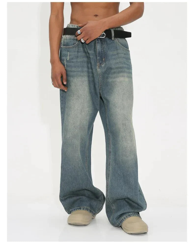 Gewaschene retro weite jeans - Oliver