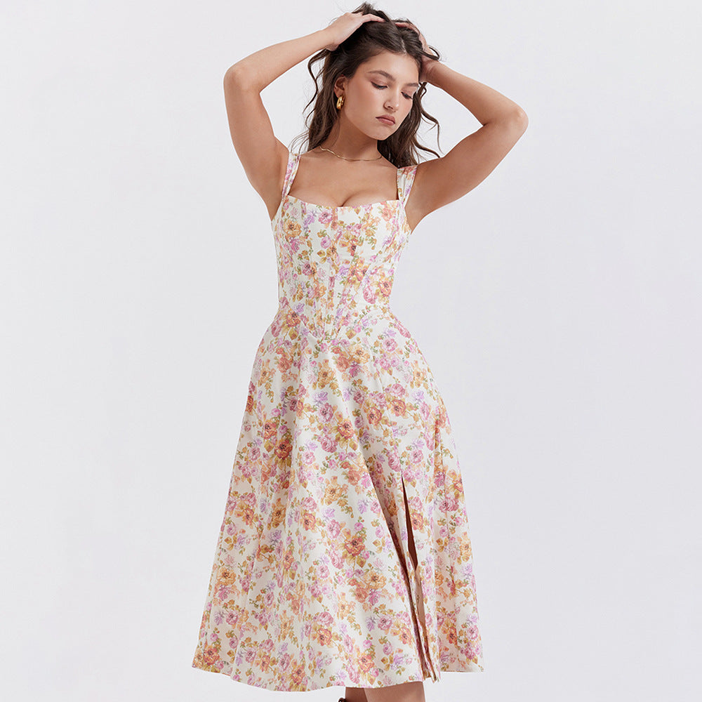 Hochgeschlitztes Korsettkleid für Damen für Frühling und Sommer - Vista