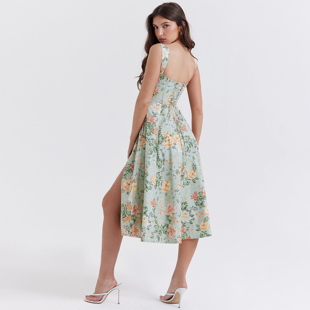 Hochgeschlitztes Korsettkleid für Damen für Frühling und Sommer - Vista