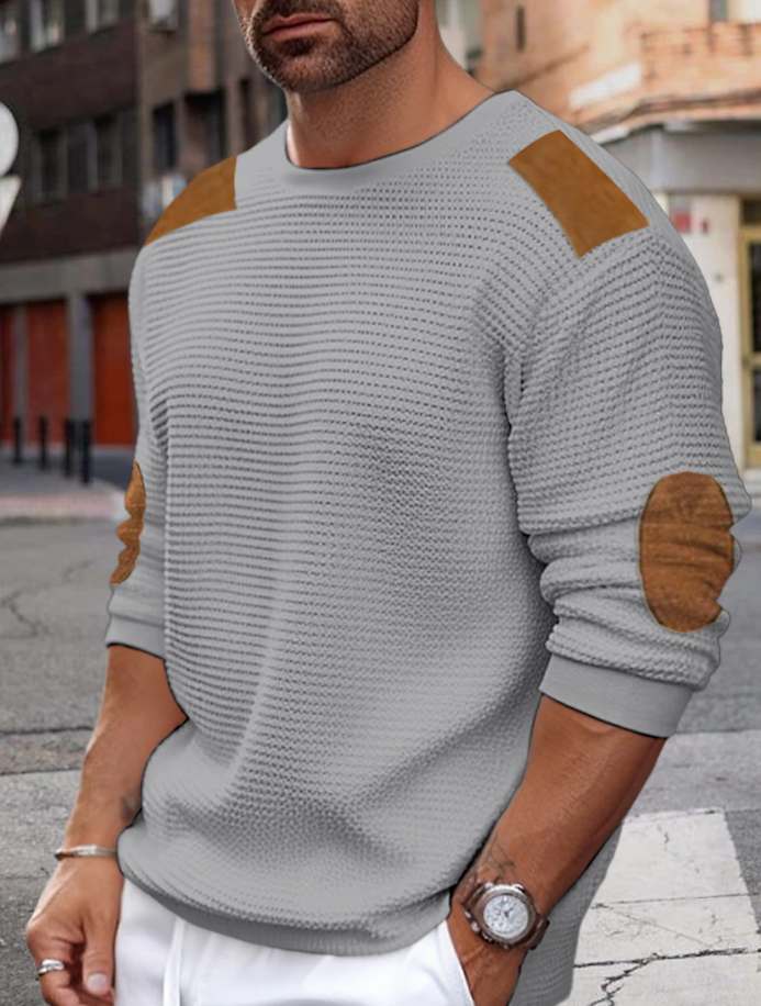 Adriel – Waffelrippstrick-Herrenpullover