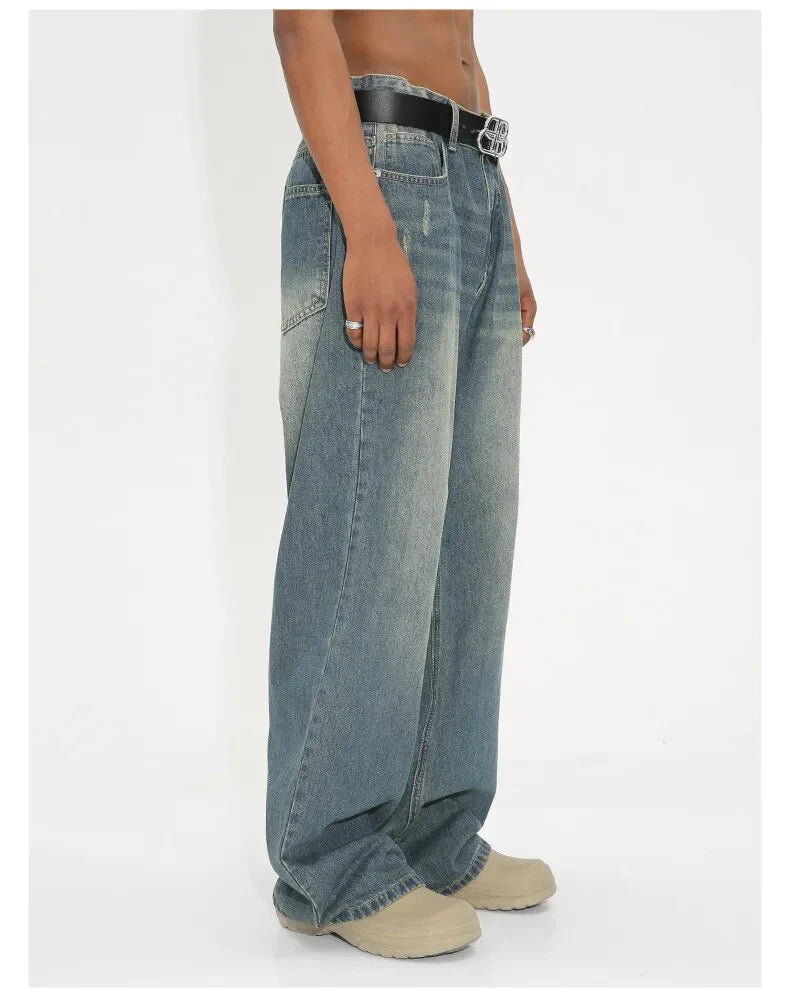 Gewaschene retro weite jeans - Oliver