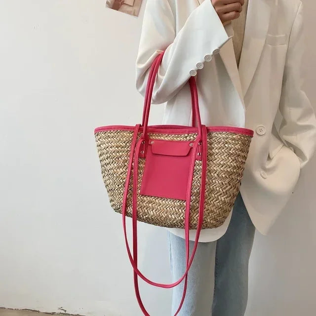 Große handgemachte Sommer-Strandtasche für Damen - Ella