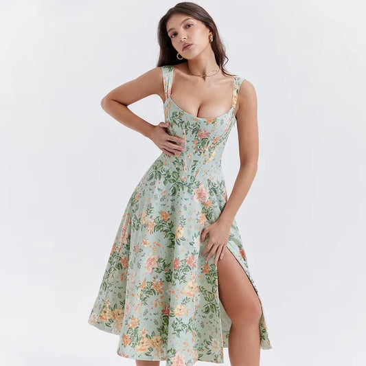 Hochgeschlitztes Korsettkleid für Damen für Frühling und Sommer - Vista