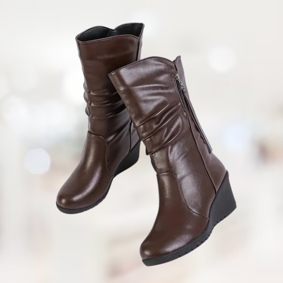 Holly – Halbhohe Winter-Keilstiefel für Damen