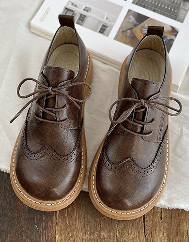 Elsa - Breite Box Brogue Style Oxford Schuhe