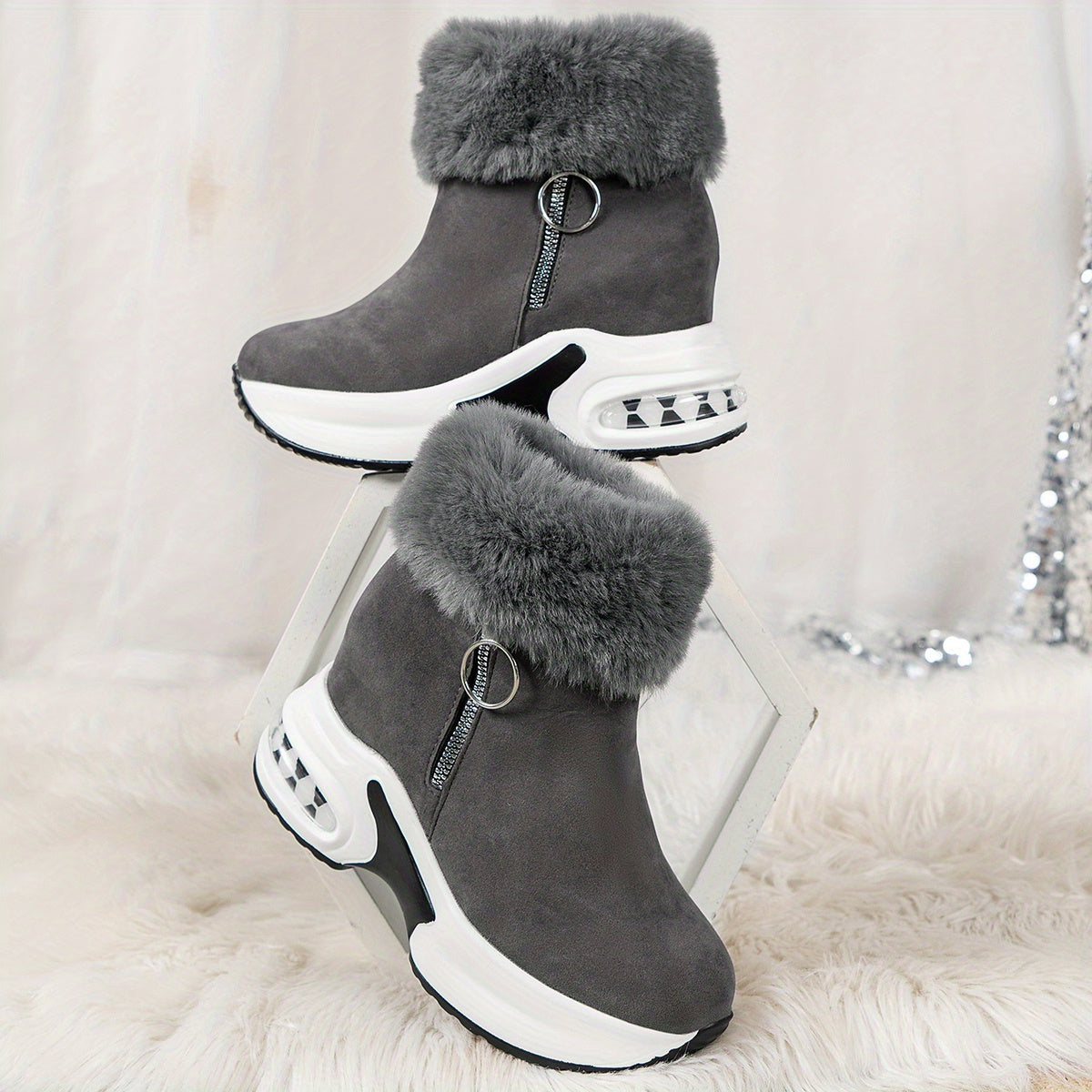 Sophia - Ultimativer Komfort Fleece-Winterstiefel mit Seitenreißverschluss