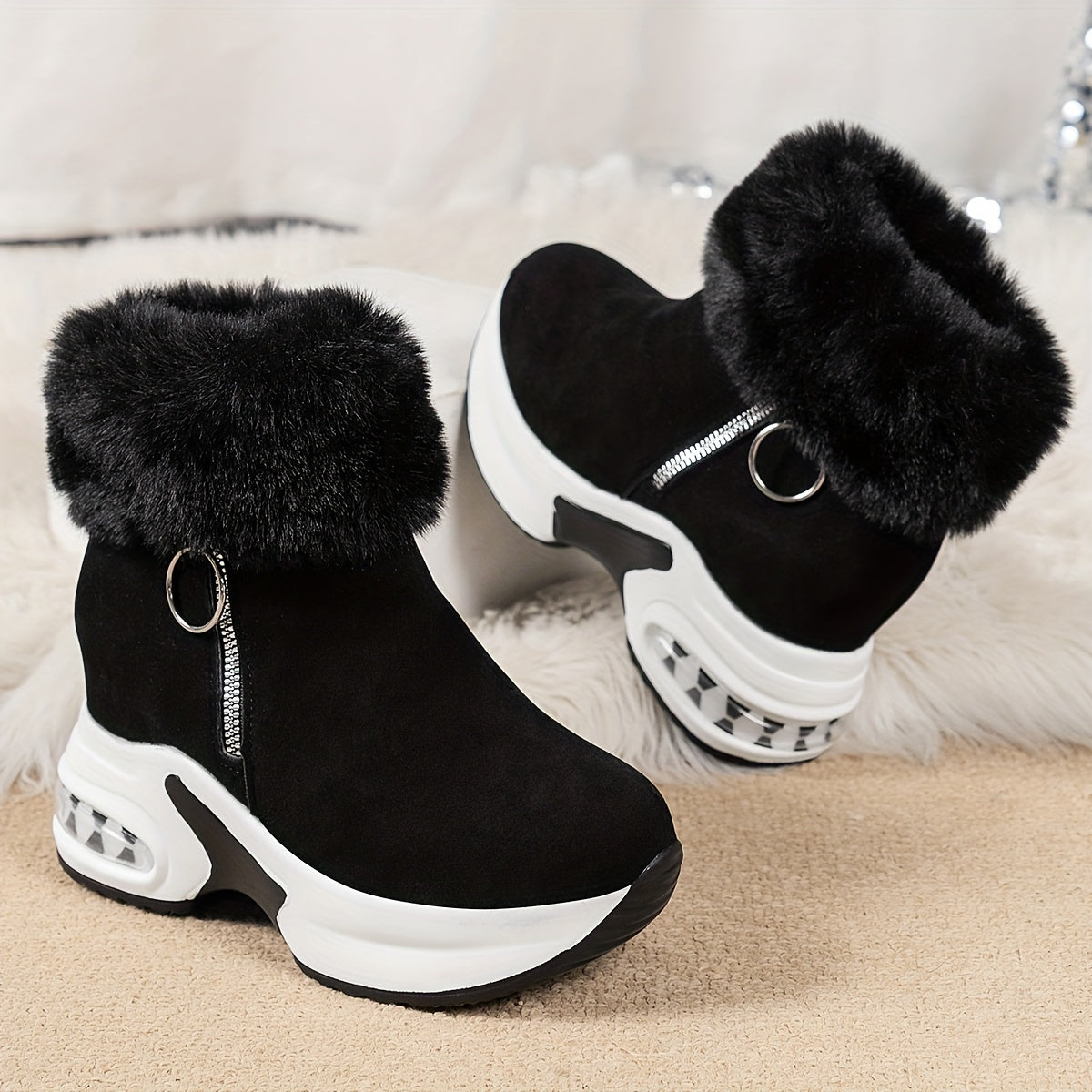 Sophia - Ultimativer Komfort Fleece-Winterstiefel mit Seitenreißverschluss