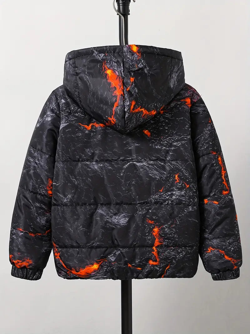 Fabian - Winterjacke im Volcano-Print-Stil für Jungen