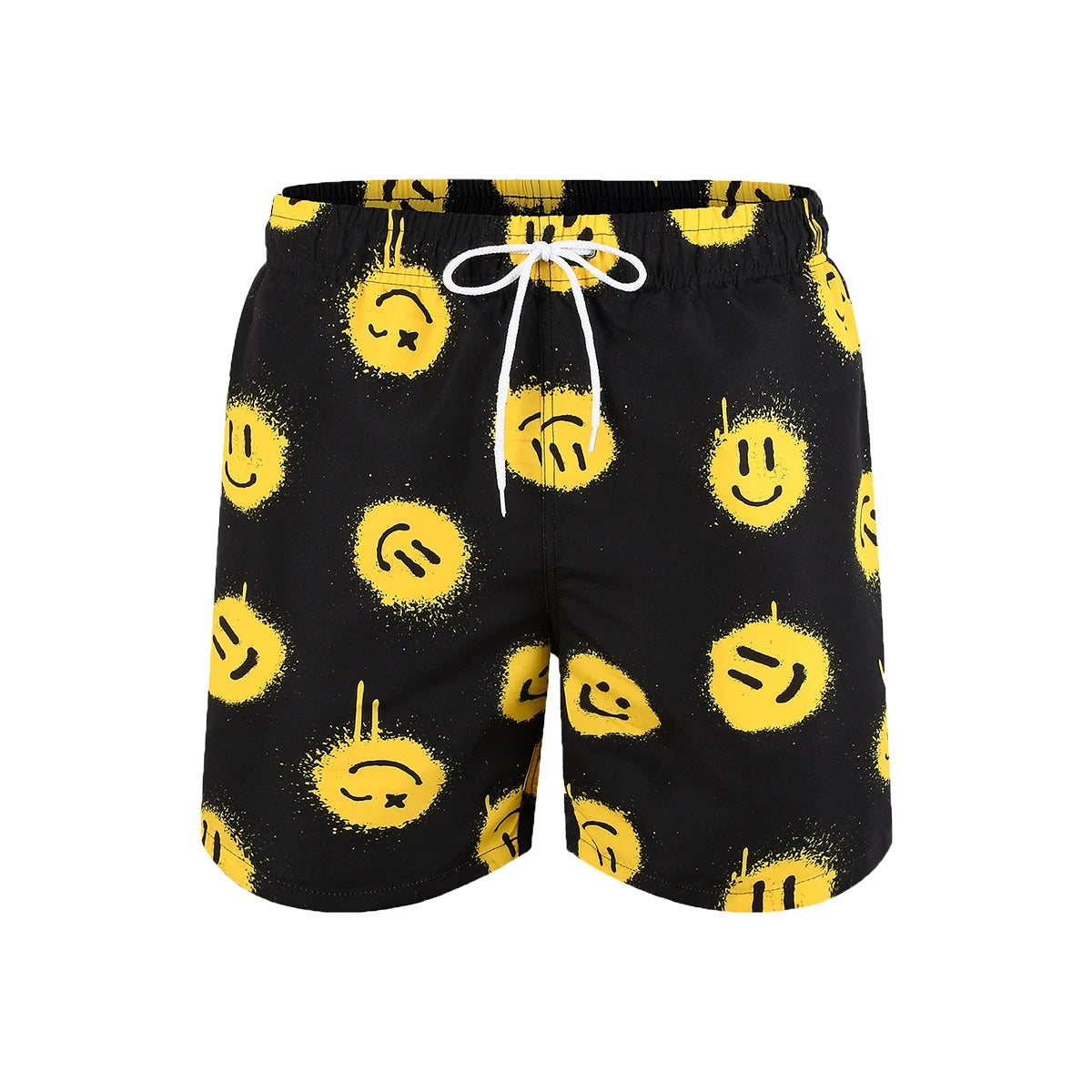 Didi - Schwarze Herren-Badehose mit Emoji-Print