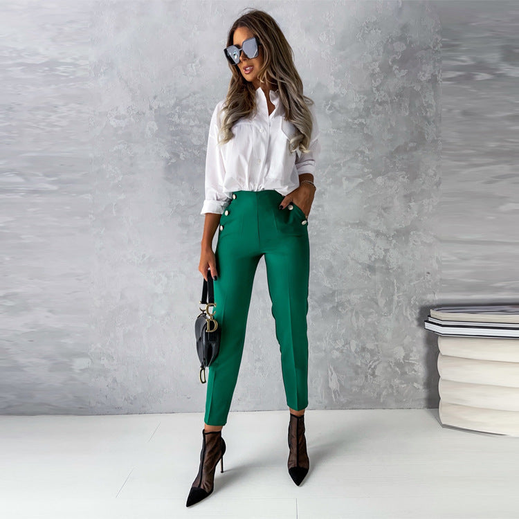 Hoch taillierte Skinny-Hose für Damen - Halley