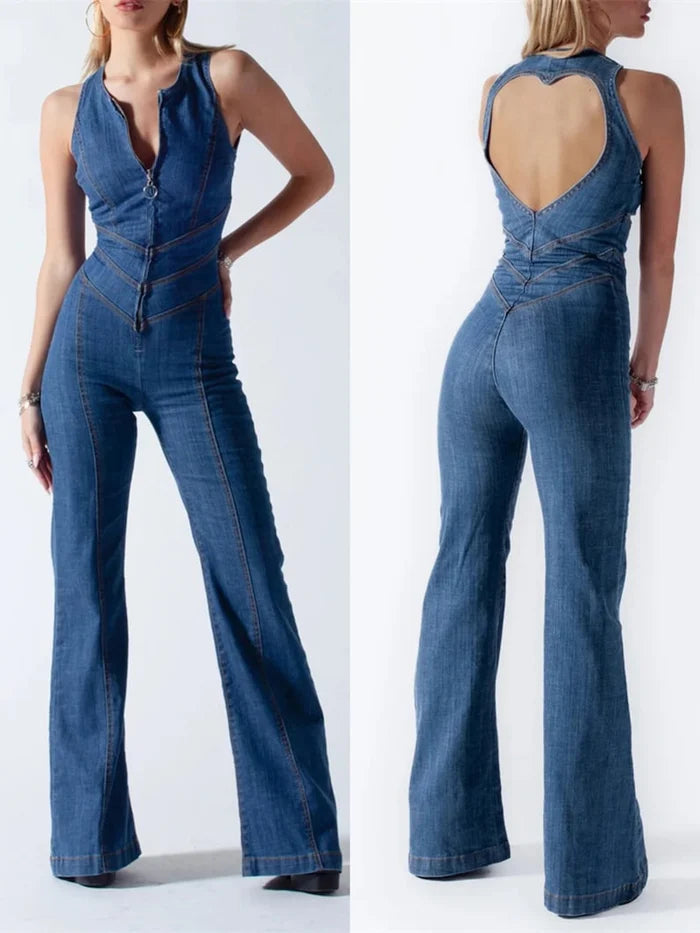 Elaiza – Figurbetonter Denim-Overall für Damen