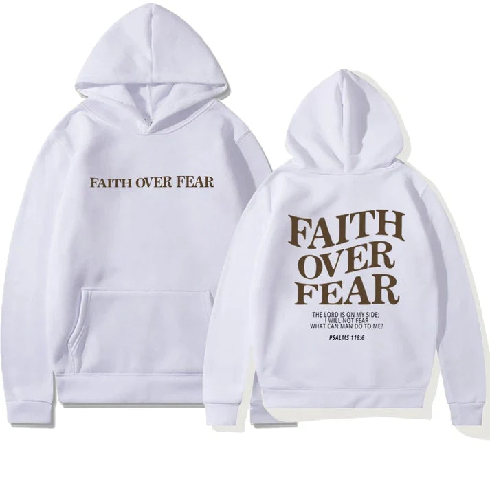 Faith Over Fear Psalms 118:6 - Unisex Hoodie in Übergröße