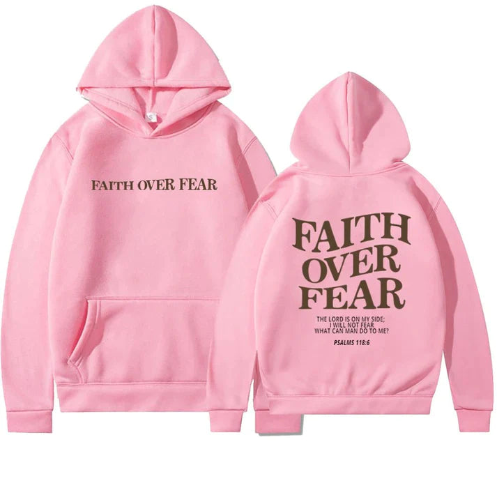 Faith Over Fear Psalms 118:6 - Unisex Hoodie in Übergröße