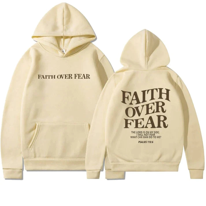 Faith Over Fear Psalms 118:6 - Unisex Hoodie in Übergröße