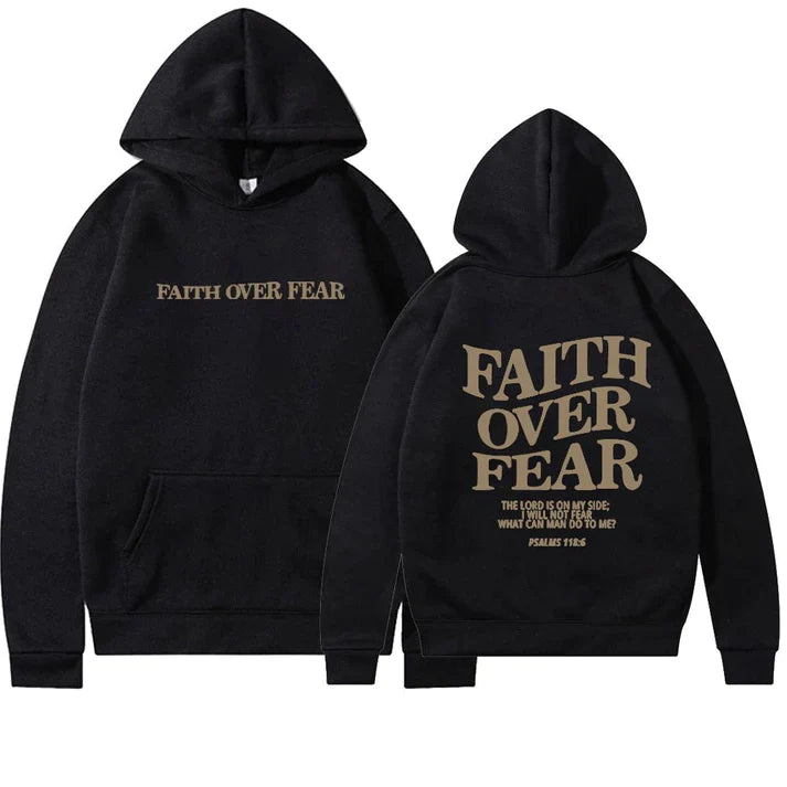 Faith Over Fear Psalms 118:6 - Unisex Hoodie in Übergröße