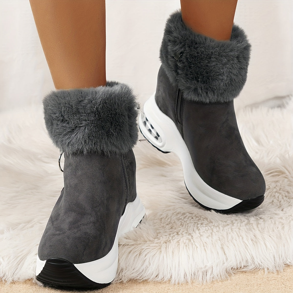 Sophia - Ultimativer Komfort Fleece-Winterstiefel mit Seitenreißverschluss