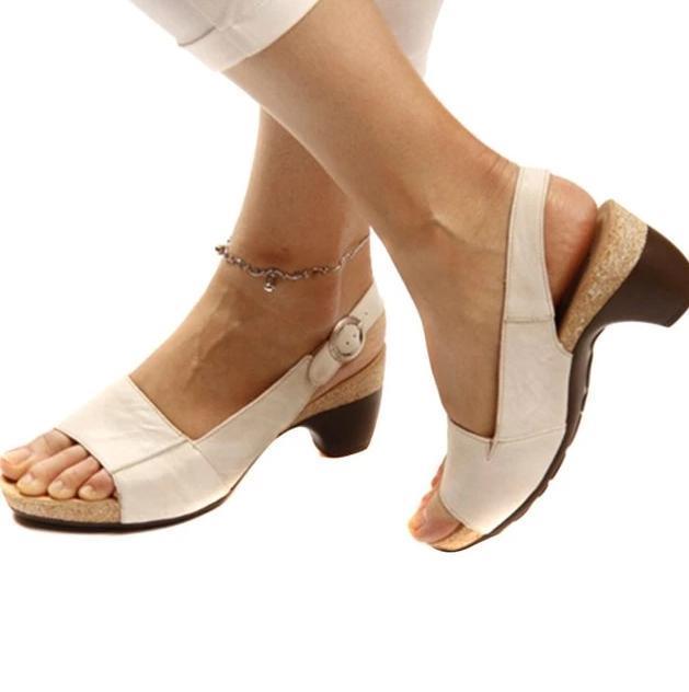 Elegante Orthopädische Sandalen mit extrem stabilem Halt trotz Absatz - Ramonda